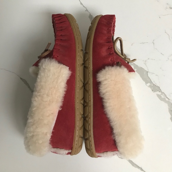 L. L. Bean Women’s Wicked Good Suede Moccasins US 5 M Dark Red - Picture 5 of 8